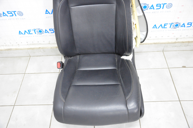Driver's seat Toyota Highlander 14-18 without airbag, electric, leather black, shot