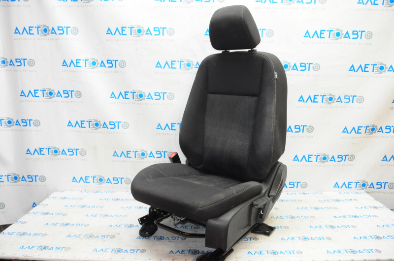 Driver's seat Ford Focus mk3 15-18 rest, without airbag, fur, cloth black, for dry cleaning