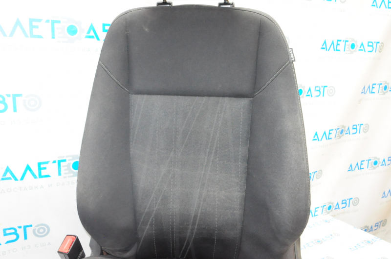 Driver's seat Ford Focus mk3 15-18 rest, without airbag, fur, cloth black, for dry cleaning