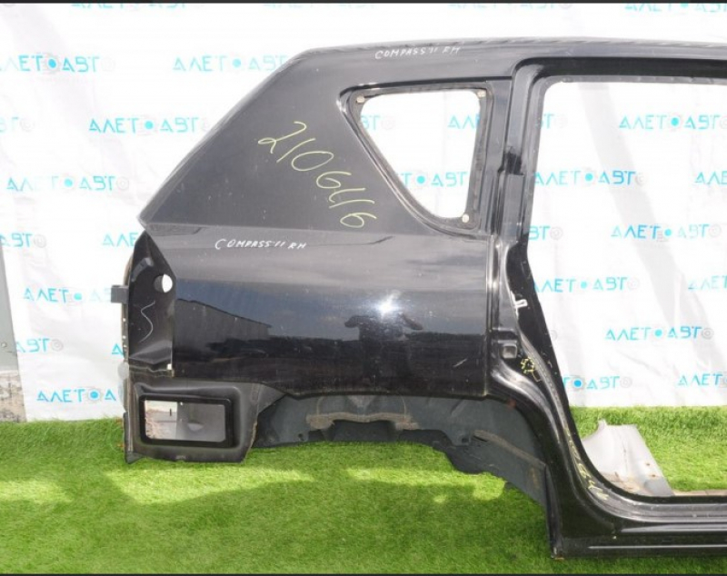 Quarter wing rear right Jeep Compass 11-16 black, bumps, on the body
