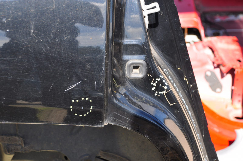 Quarter wing rear right Jeep Compass 11-16 black, bumps, on the body