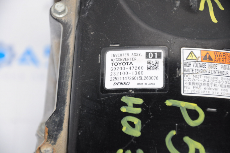 Inverter Toyota Prius 50 16-18 broken chips, fastening, dented top cover, broken pallet, for spare parts