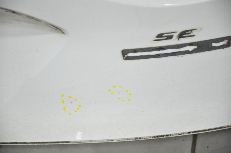 Naked trunk door with glass Ford Escape MK3 13-16 pre-rest, white YZ, with motor and leash, dented, bumps