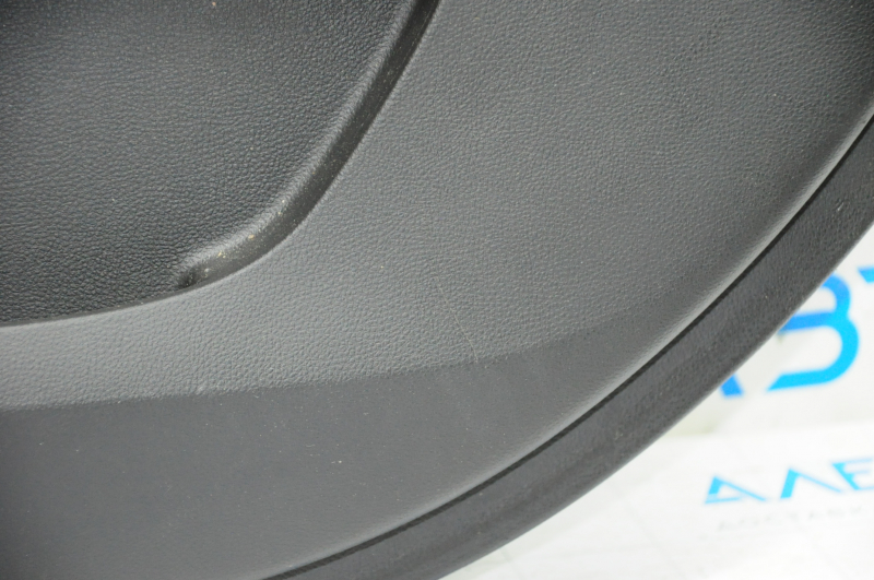 Door trim card front right Chevrolet Equinox 12-15 black with black insert leather, armrest leather, red stitching, scratches