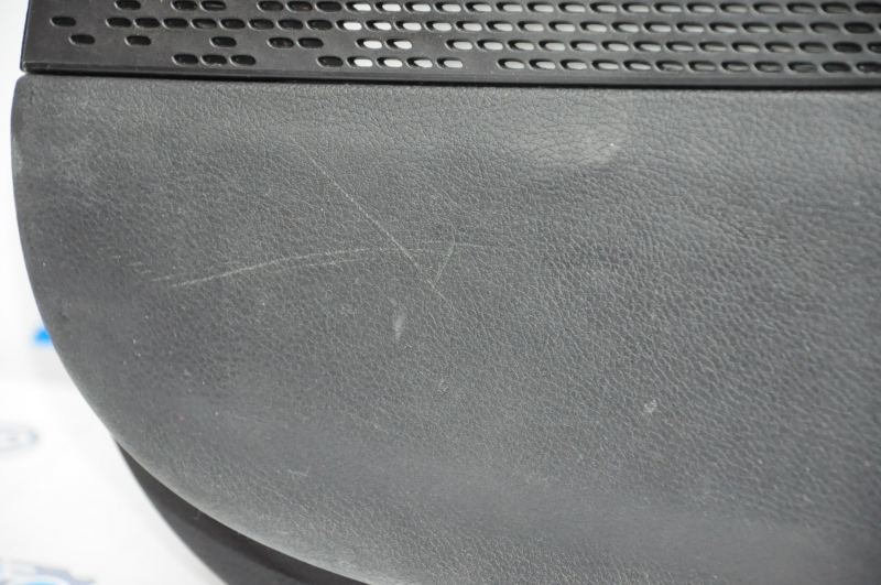 Door trim card front right Dodge Journey 11-18 black with black insert leather, armrest leather, black stitching, scratches, bumps