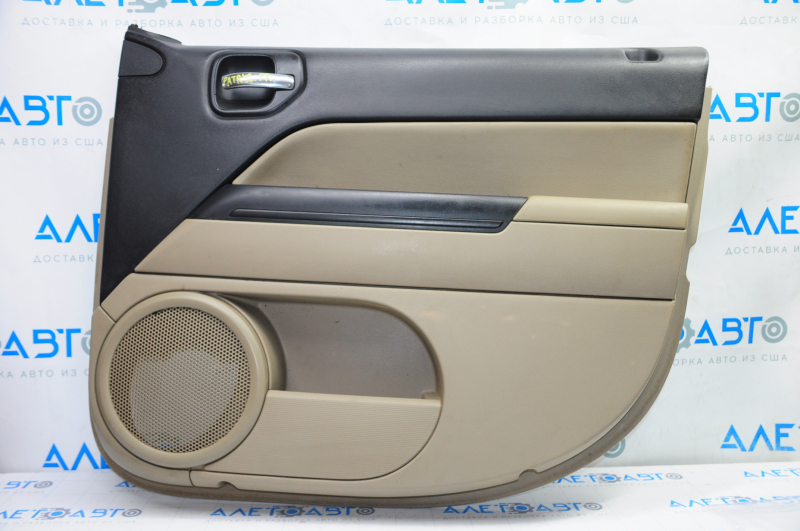 Door trim card front right Jeep Patriot 11-17 beige with beige insert leather, rubber armrest, creases