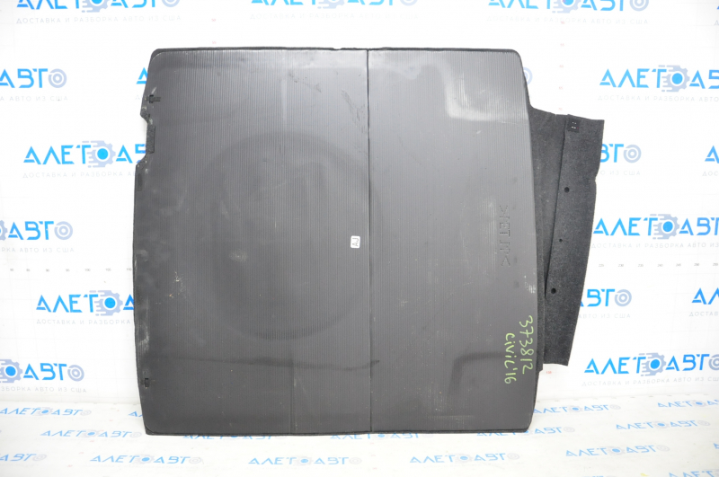 Trunk floor Honda Civic X FC 16-20 4d cloth, black, tear, needs cleaning