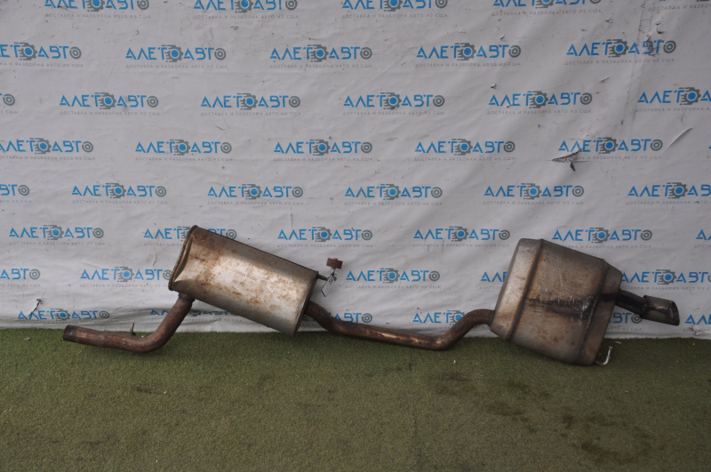 Muffler rear part barrel VW Passat b7 12-15 USA 1.8T complete with middle part, dents