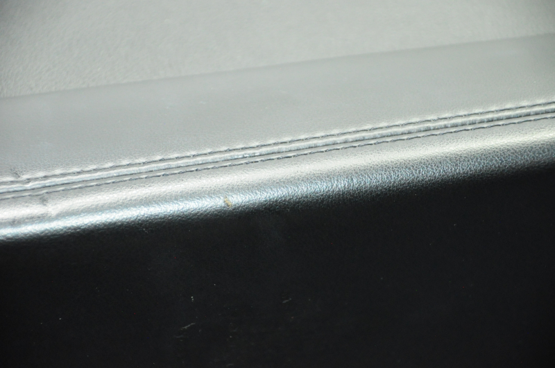Door trim card front left Lincoln MKX 16-18 black with black insert leather, armrest leather, insert wood gloss, under 2 tweeters, break crepe, scratch on leather