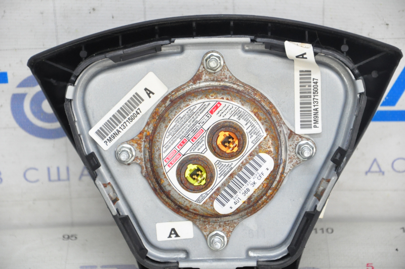Airbag in steering wheel driver Infiniti JX35 QX60 13-13 black, pressed, rusty pyropatron