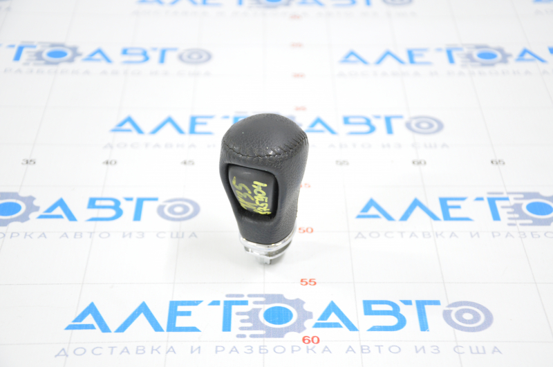 Gear knob Infiniti JX35 QX60 13-15 prerest, black leather, worn leather