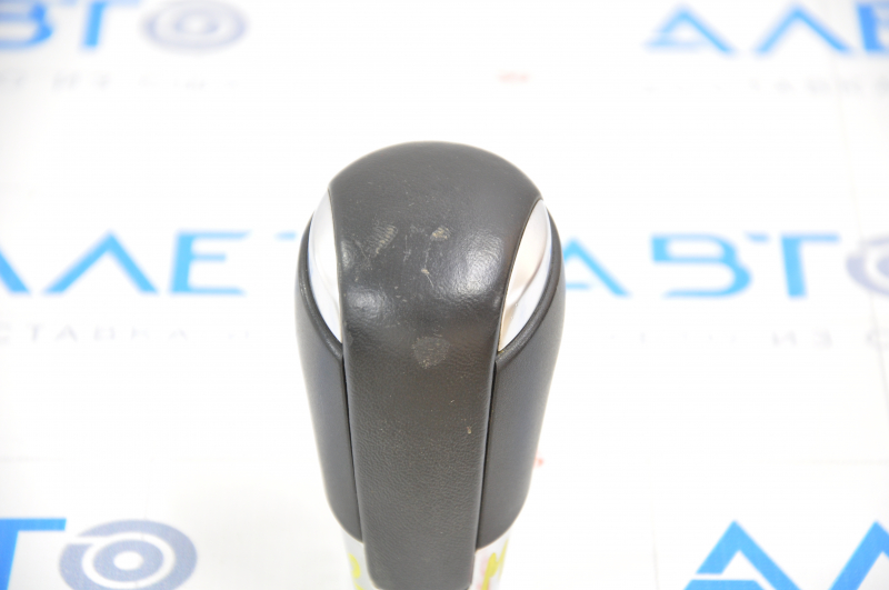 Gear knob Mazda 3 14-18 BM leather black, plastic inserts, scratches on leather