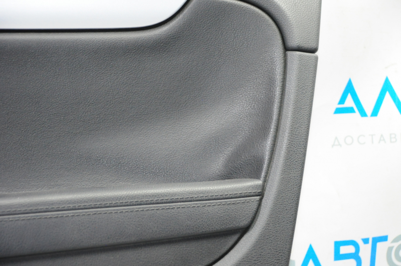 Door trim card front right VW CC 08-16 black with black insert leather, armrest leather, molding gray scratch gloss, peeled leather, bump, scratches