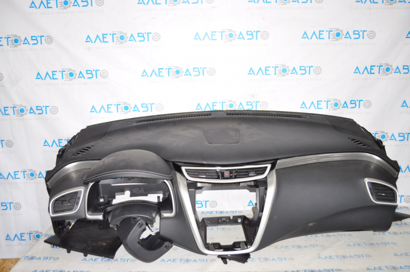 Torpedo front panel without AIRBAG Nissan Murano z52 15-18 black dented, bent glove compartment strip