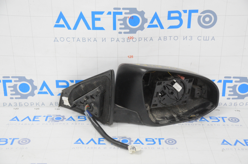 Side mirror right Toyota Avalon 13-18 11 pins, turn signal, burgundy, without mirror element