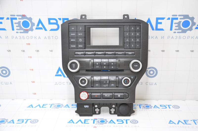 Ford Mustang mk6 15 climate and monitor control panel - under small monitor, scratch on overlay