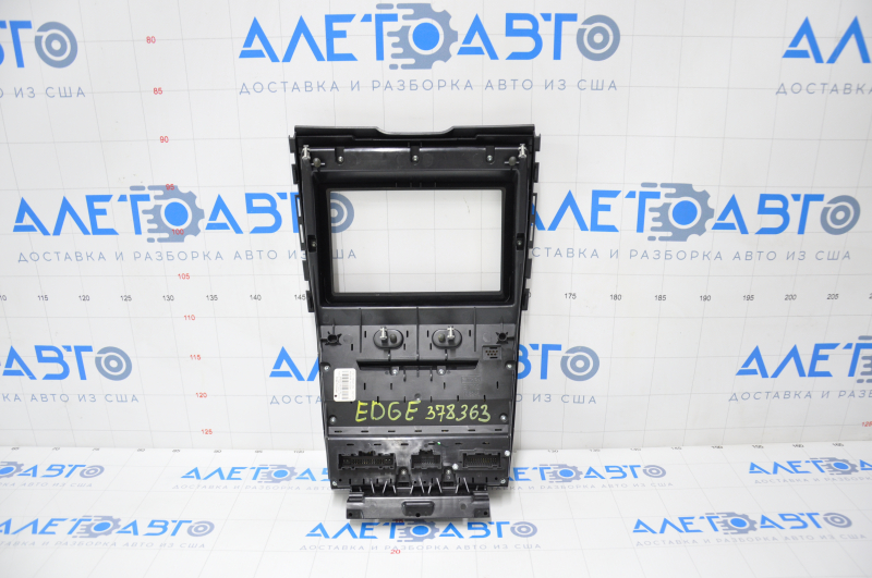 Radio and climate control panel Ford Edge 15-18 auto, dual zone for a large monitor, with heating, scratches and abrasions on the overlay