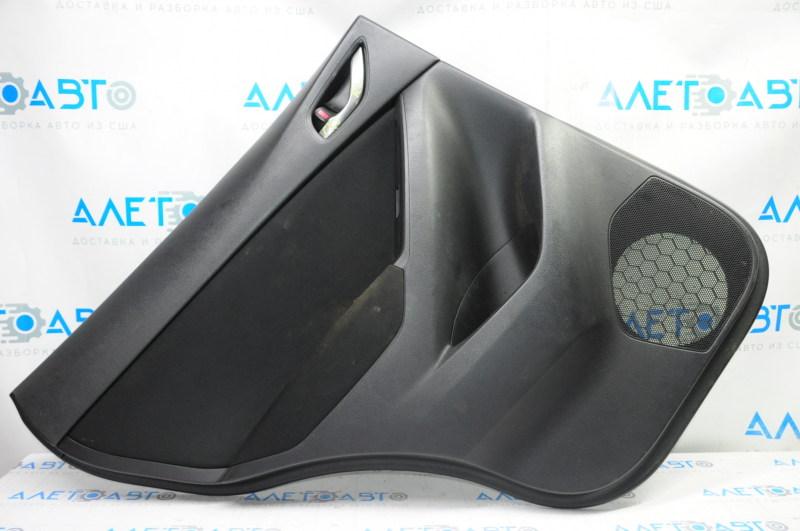 Door trim card rear left Mazda CX-5 13-15 black with black insert cloth, armrest leather, scratches, for dry cleaning
