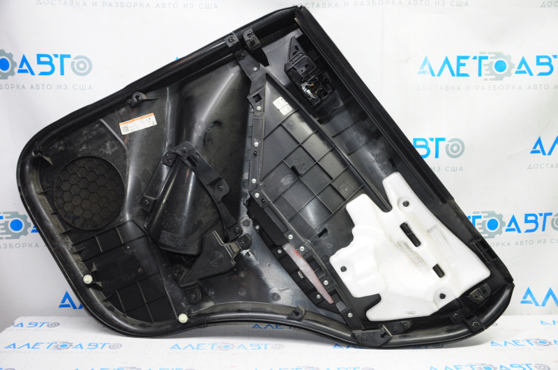 Door trim card rear left Mazda CX-5 13-15 black with black insert cloth, armrest leather, scratches, for dry cleaning