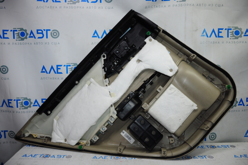 Door trim card rear right Honda Accord 16-17 beige with beige insert velour, armrest velour, scratches, for dry cleaning