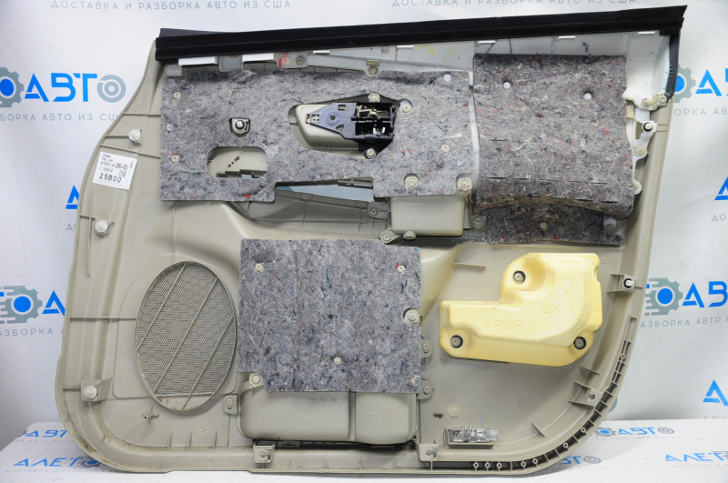 Door trim card front left Toyota Prius V 12-17 beige with beige insert cloth, for dry cleaning