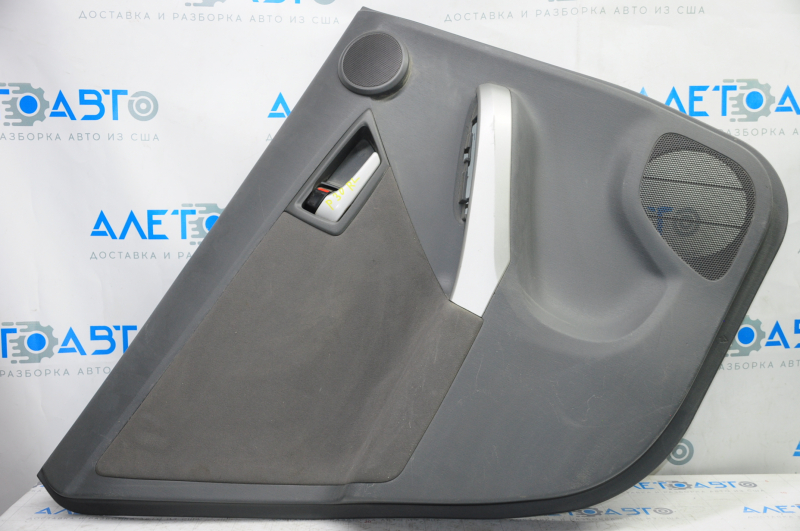 Door trim card rear left Toyota Prius 30-11 10-15 dark gray with dark gray insert cloth, scratches