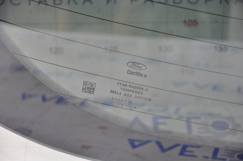 Rear glass of the trunk door Ford Edge 15-18 with side trims, tinted