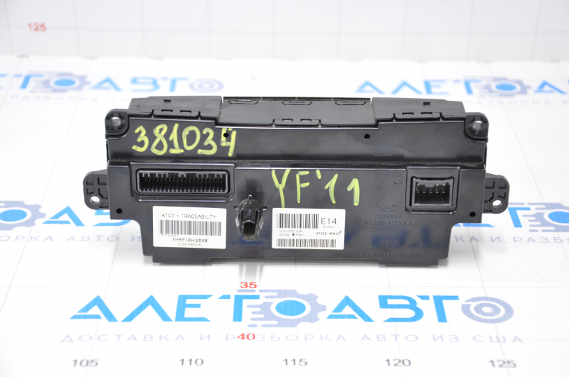 Climate control Hyundai Sonata 11-13 auto, dual zone type 1, chrome is worn out, buttons are worn out