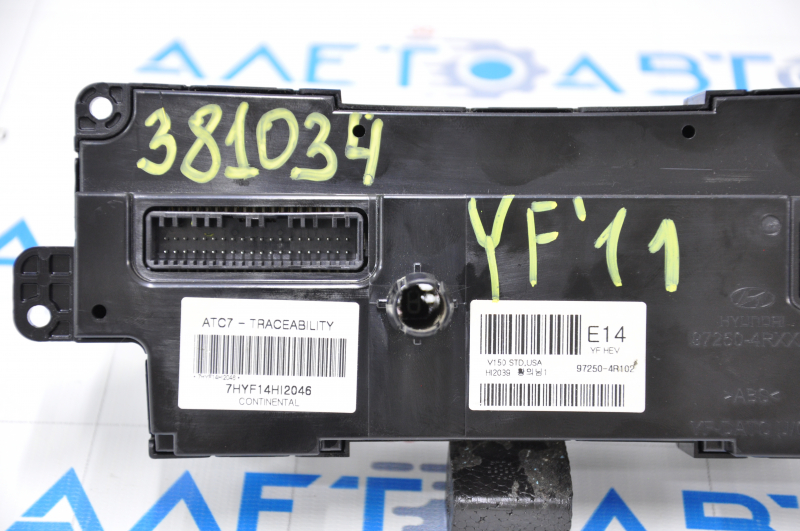 Climate control Hyundai Sonata 11-13 auto, dual zone type 1, chrome is worn out, buttons are worn out