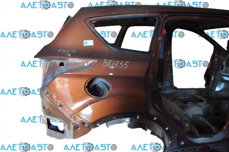Quarter wing rear right Ford Escape MK3 13-19 brown, on the body