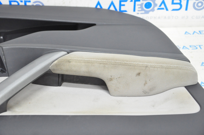 Door trim card front left Subaru Forester 14-15 SJ black with gray insert cloth, armrest cloth, under chemical