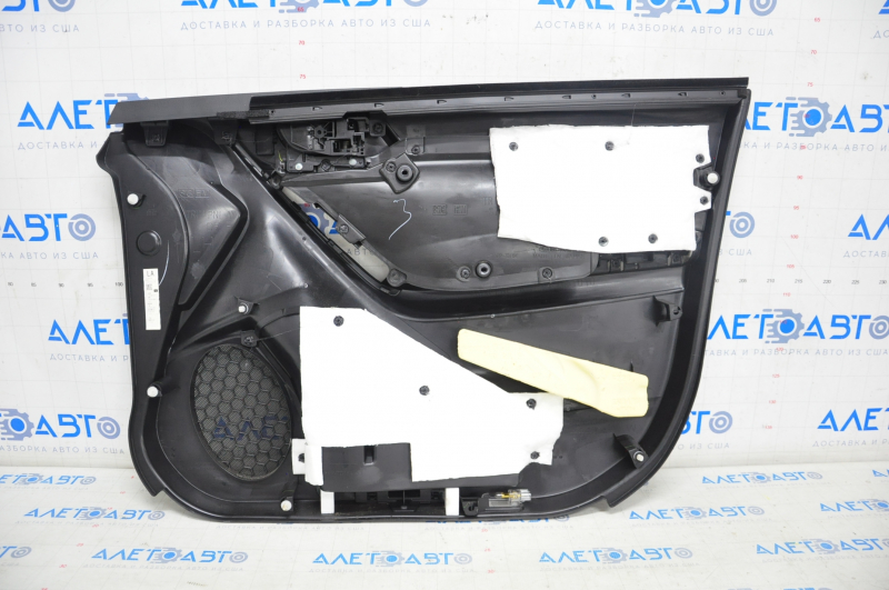 Door trim card front left Subaru Forester 14-15 SJ black with gray insert cloth, armrest cloth, under chemical