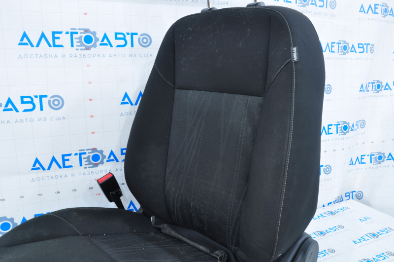 Driver's seat Ford Focus mk3 15-18 rest, without airbag, mechanics, cloth black, water damage