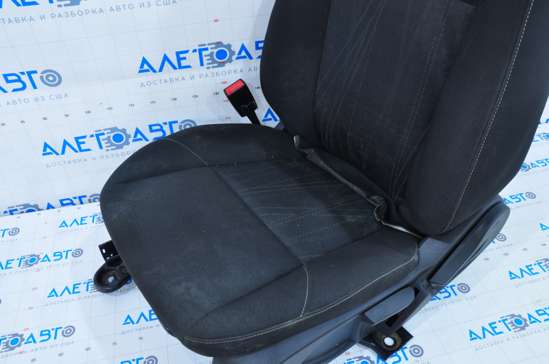 Driver's seat Ford Focus mk3 15-18 rest, without airbag, mechanics, cloth black, water damage
