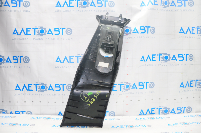 Upper center pillar trim belt left Mercedes CLA 14-19 black, fabric tear, broken fastener