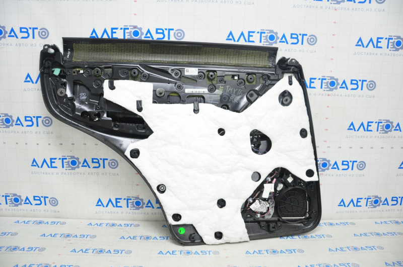 Door trim card rear right Tesla Model X 16-21 beige+black, with window lift control, shot, tears