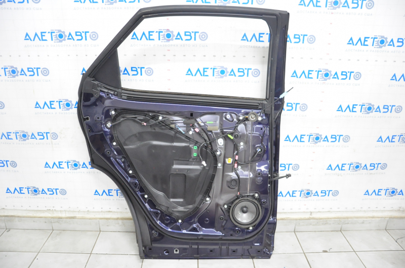 Door assembly rear left Lexus RX350 RX450h 16-22 hybrid, keyless, blue, no overlays, crumpled molding, bumps, bump on molding