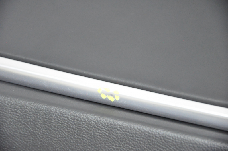 Door trim card rear right Tesla Model S 12-15 pre-rest black, butt on chrome