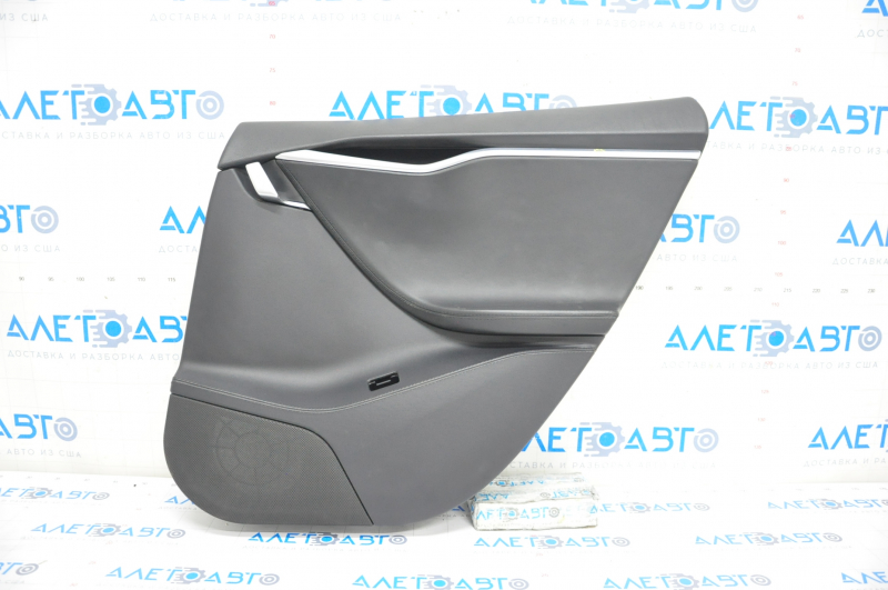 Door trim card rear right Tesla Model S 12-15 pre-rest black, butt on chrome