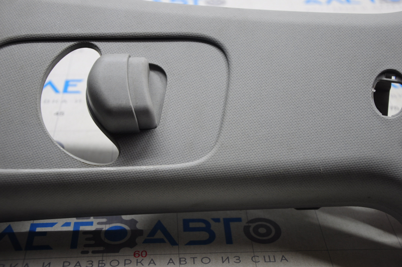 Upper center pillar trim belt left Hyundai Santa FE Sport 13-18 gray, without plug, scratches