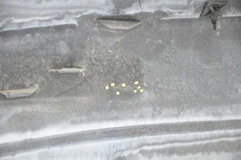 Front bumper bare Tesla Model S 12-15 pre-rest, without parking sensors, white, broken crepe, broken fragments, scratches
