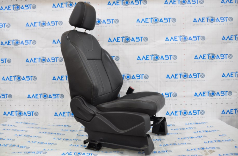 Passenger seat Ford Escape MK3 13-14 with airbag, heated, mechanical, leather black, bumpers on the back