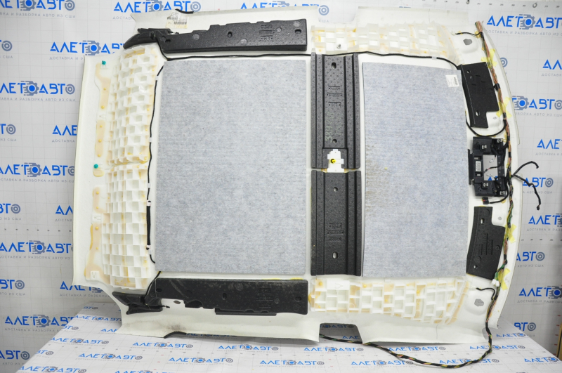 Tesla Model S 12-15 pre-restored ceiling trim, without sunroof, beige, tear, chemically treated