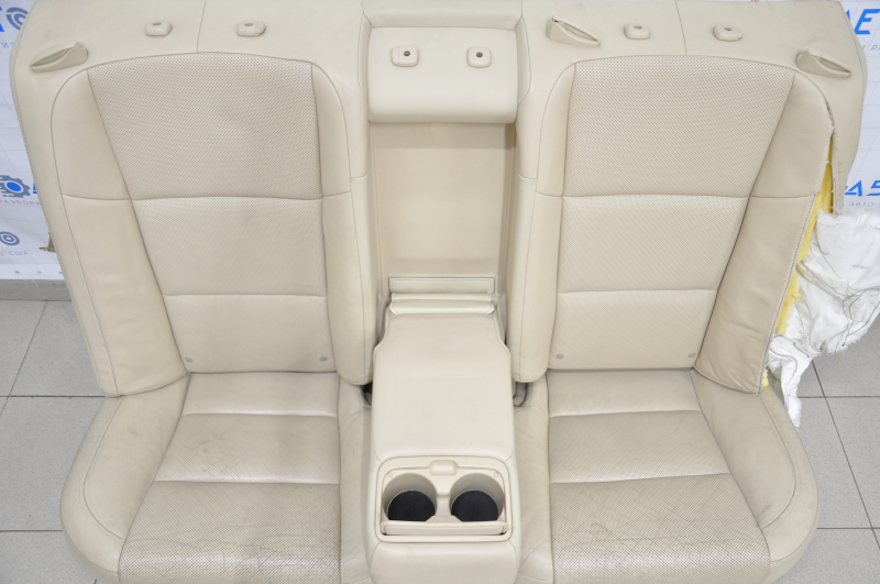 Rear row of seats 2 row Lexus ES300h ES350 13-15 without airbag, beige leather, shot, cracked leather, without headrests