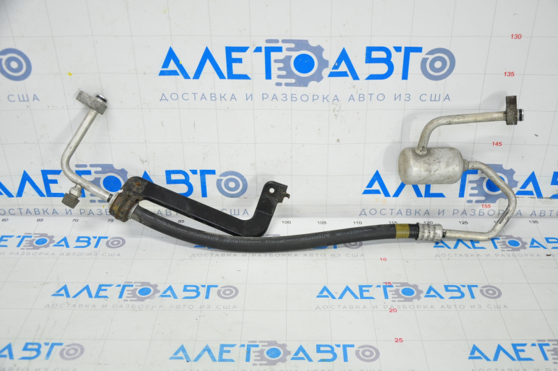 Air conditioner tube condenser-compressor second Toyota Highlander 11-13 hybrid