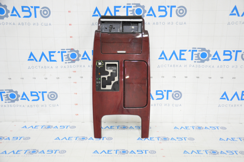 Center console trim with cup holders Lexus GS300 GS350 GS430 GS450h 06-07 mahogany scratches, abrasions, no plug