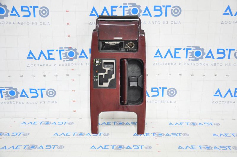 Center console trim with cup holders Lexus GS300 GS350 GS430 GS450h 06-07 mahogany scratches, abrasions, no plug