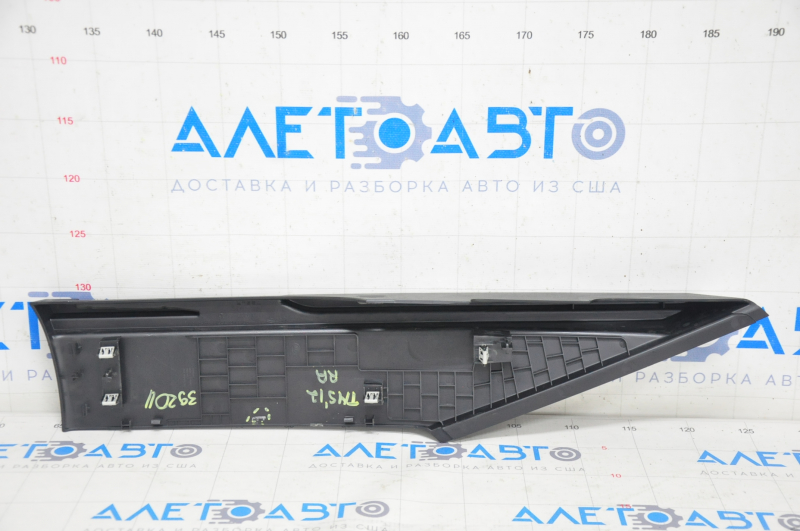Rear trunk side trim under curtain right Tesla Model S 12-20 black, broken fastener