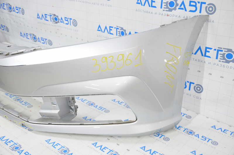 Front bumper bare VW Passat b8 16-19 USA silver dented, tears, filed