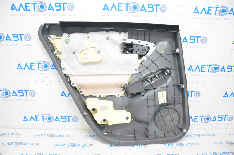 Door trim card rear right Toyota Prius 30-11 10-15 dark gray cloth with dark gray insert cloth, scratches, for cleaning